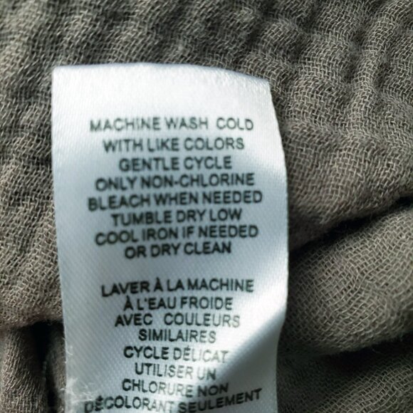 T Tahari Woman Crinkle 100% Cotton Gauze Boxy Raw edges Cap sleeve Grey Size 3XL - Picture 11 of 15